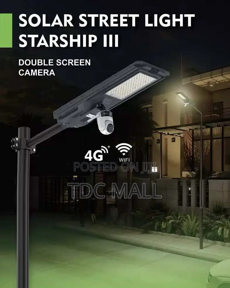 Led Solar Street Light With CCTV Camera - 3000w - Waterproof