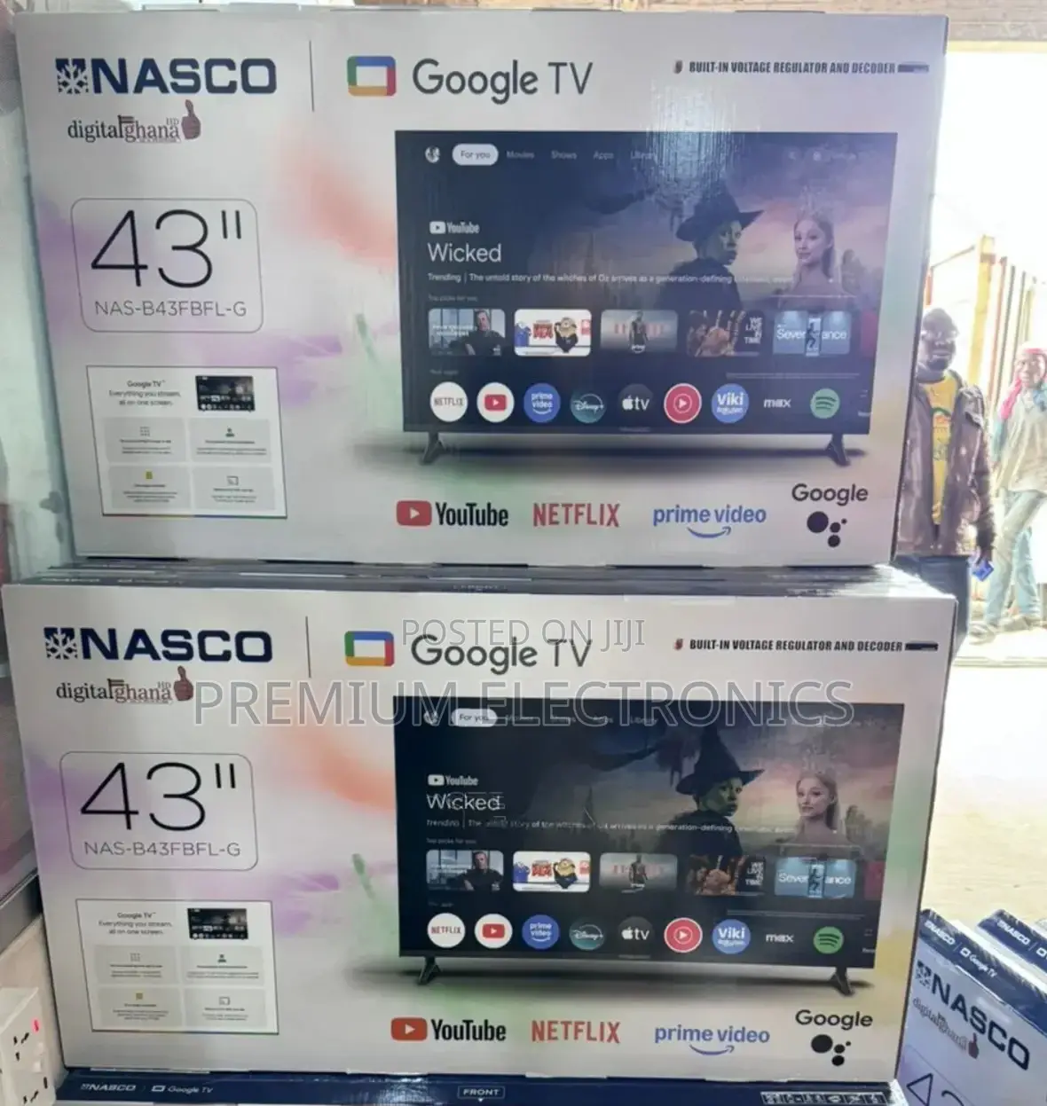 Nasco 43 Inch Frameless Smart Android Google Tv (Nas-B43fbfl-G)