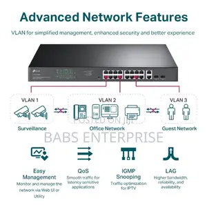 Tp-link Tl-sg1218mpe 18-port Gigabit Smart Switch With 16-port Poe+