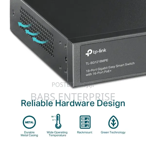 Tp-link Tl-sg1218mpe 18-port Gigabit Smart Switch With 16-port Poe+