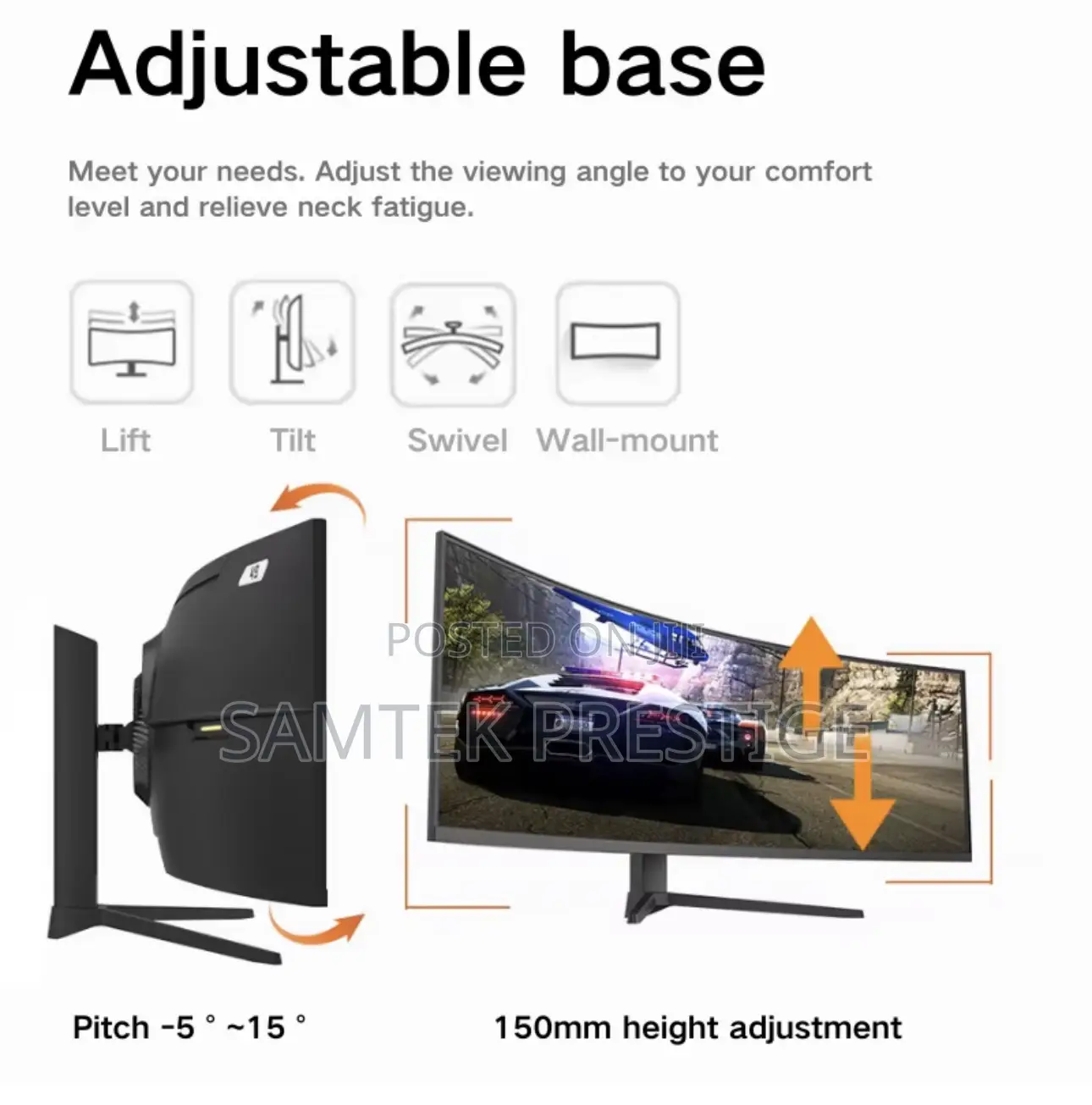 Samtek 49inch Curve 165hz Gaming Monitor