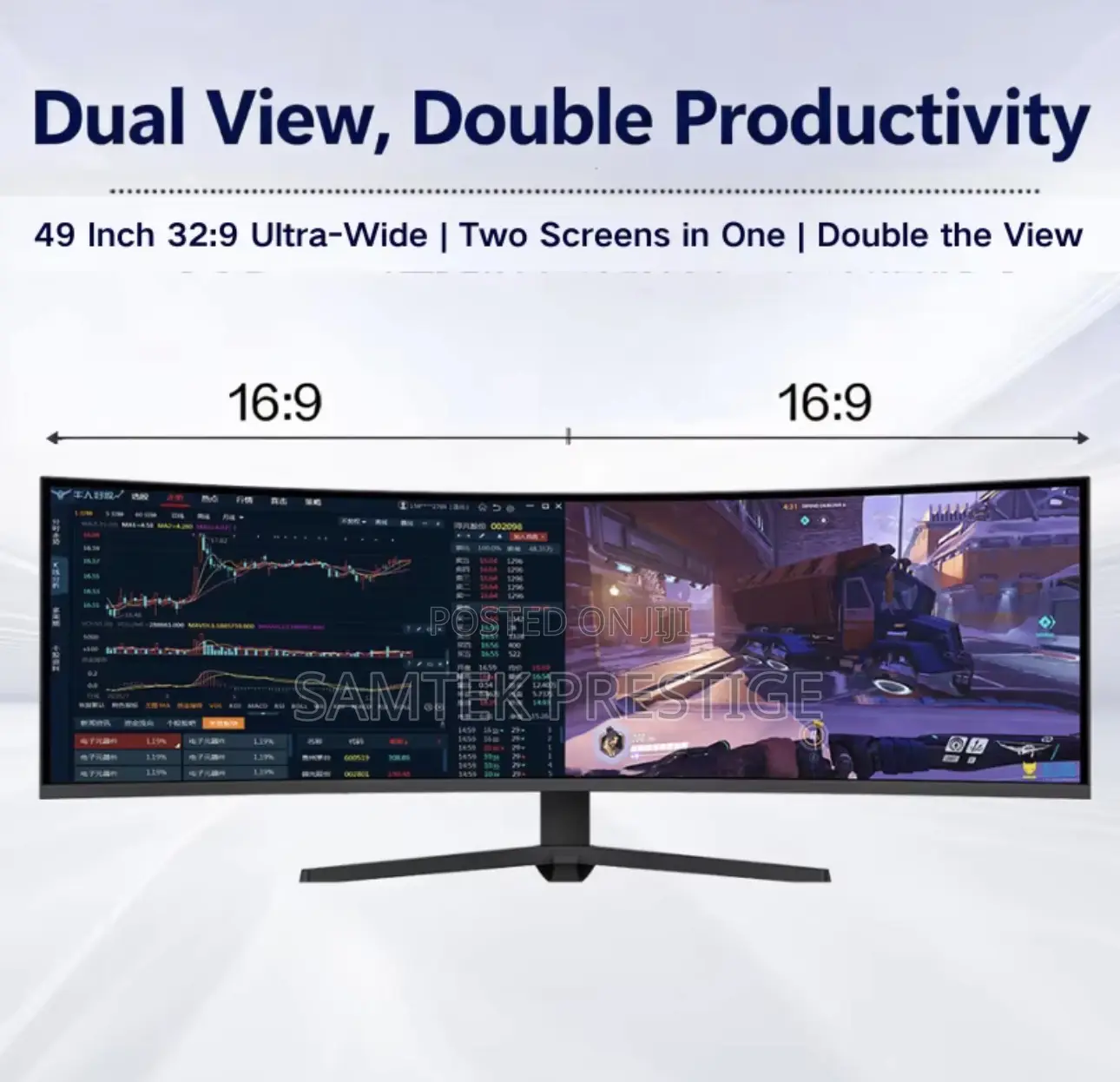 Samtek 49inch Curve 165hz Gaming Monitor