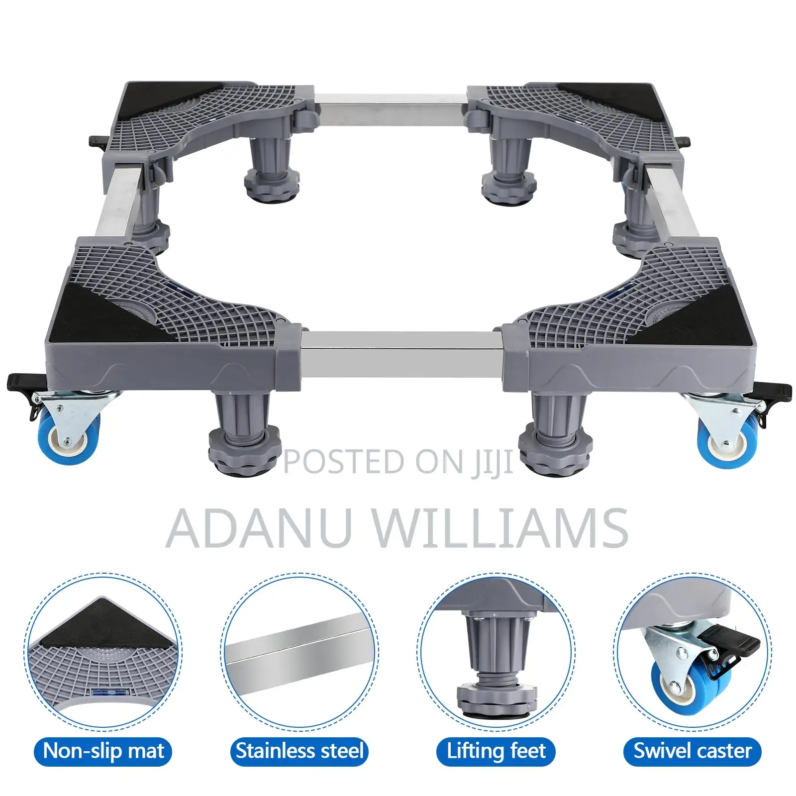 Heavy Duty Mobile Base Stand With Adjustable Lengths(42-66cm