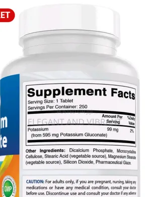 Potassium Gluconate 595 Mg 250 Tablets