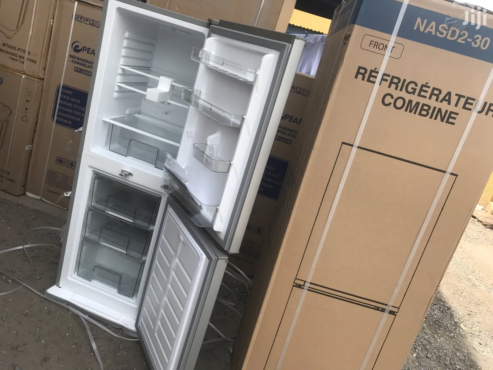 200litres Nasco NASD2-27 Double Door Bottom Freezer Fridge