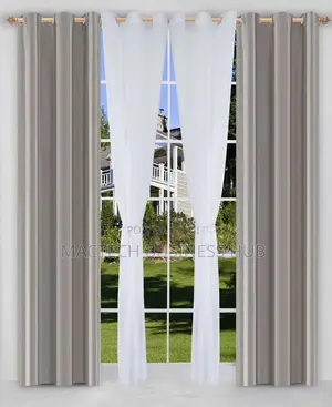 Curtains(4pcs) 2pcs Blackout Curtains and 2pcs Voile
