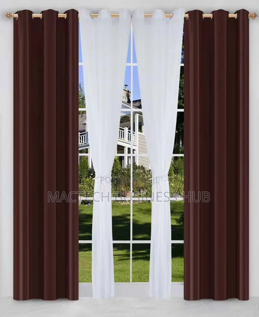 Curtains( 2pcs Blackout Curtains and 2pcs Voile)