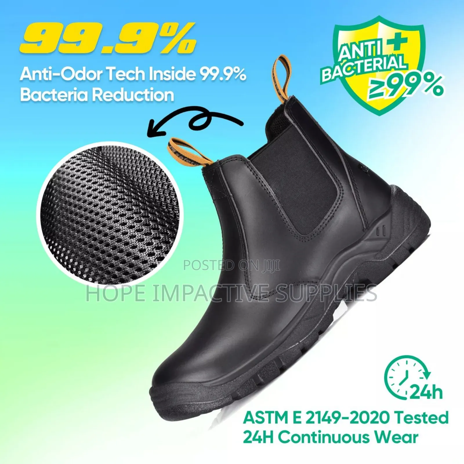 Safetoe New Mps Anti-slip Safety Boots Black.