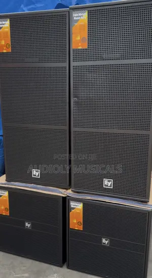 Set of Rack and Single Ev Sub and Full Range Speakers