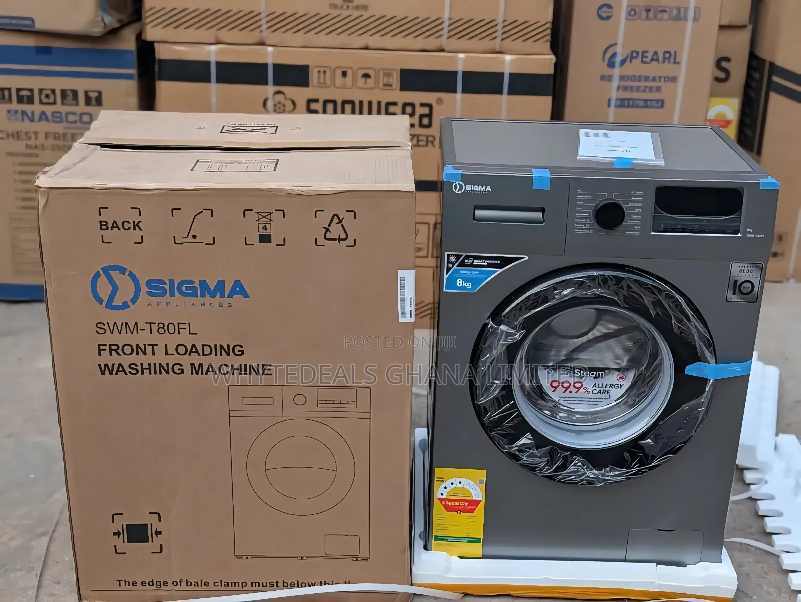3_in_1 Sigma 8kg Front Load Washing Machine| Wash|Rinse|Dry|Fully Auto