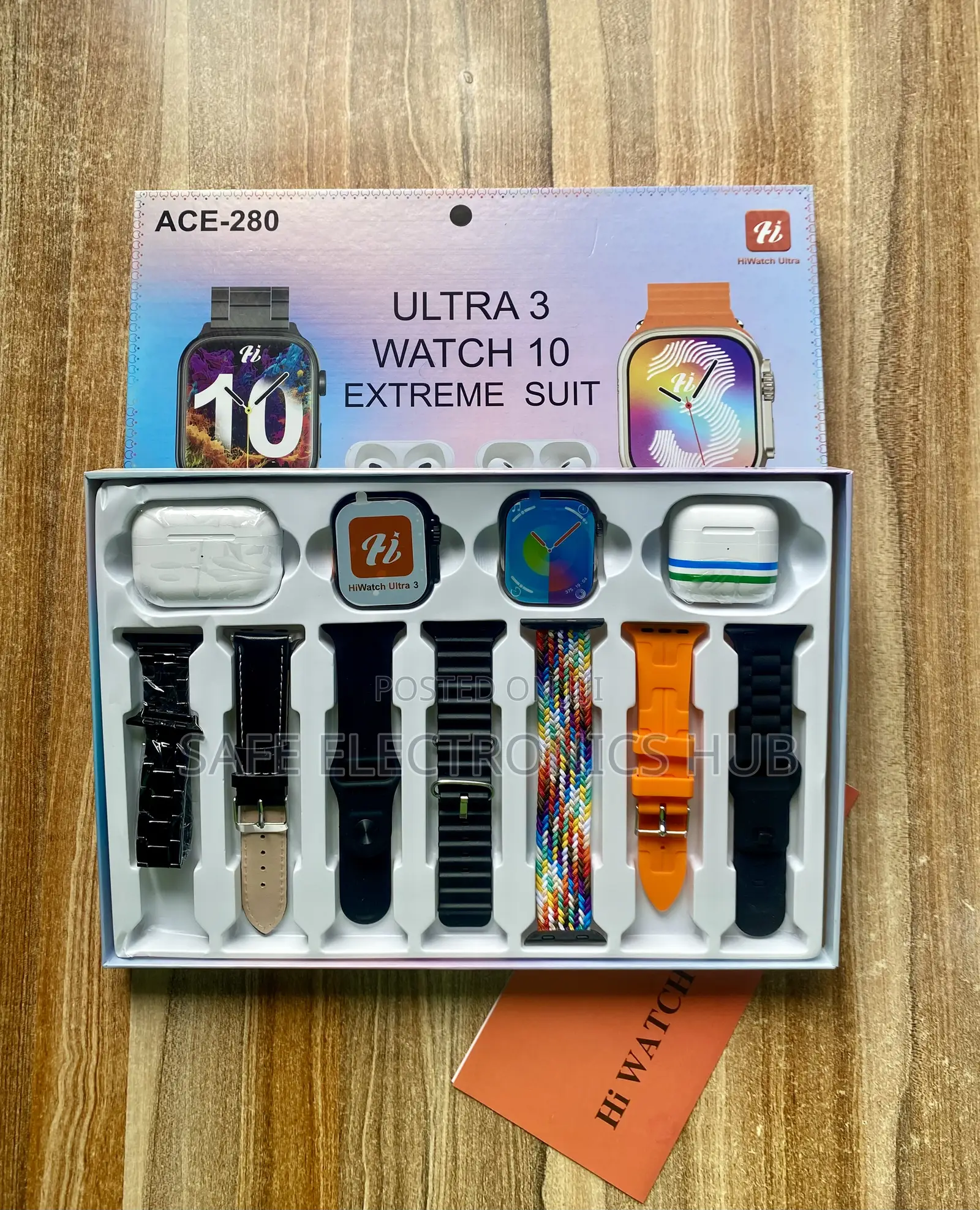 Ace-280 (2 Smart Watch+ 2 Airpods+ 4 Chargers+ 7 Straps) in Accra ...