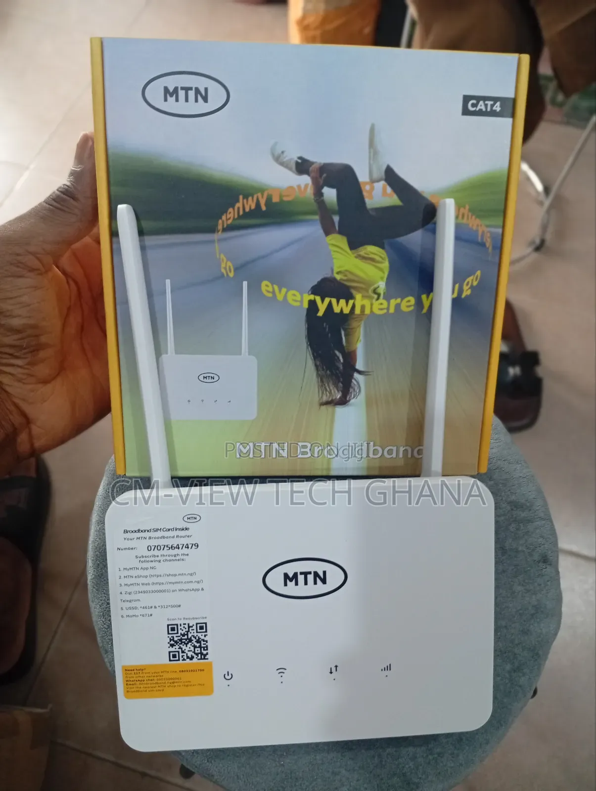 MTN Cat4 Universal Sim Router + Back Up Battery