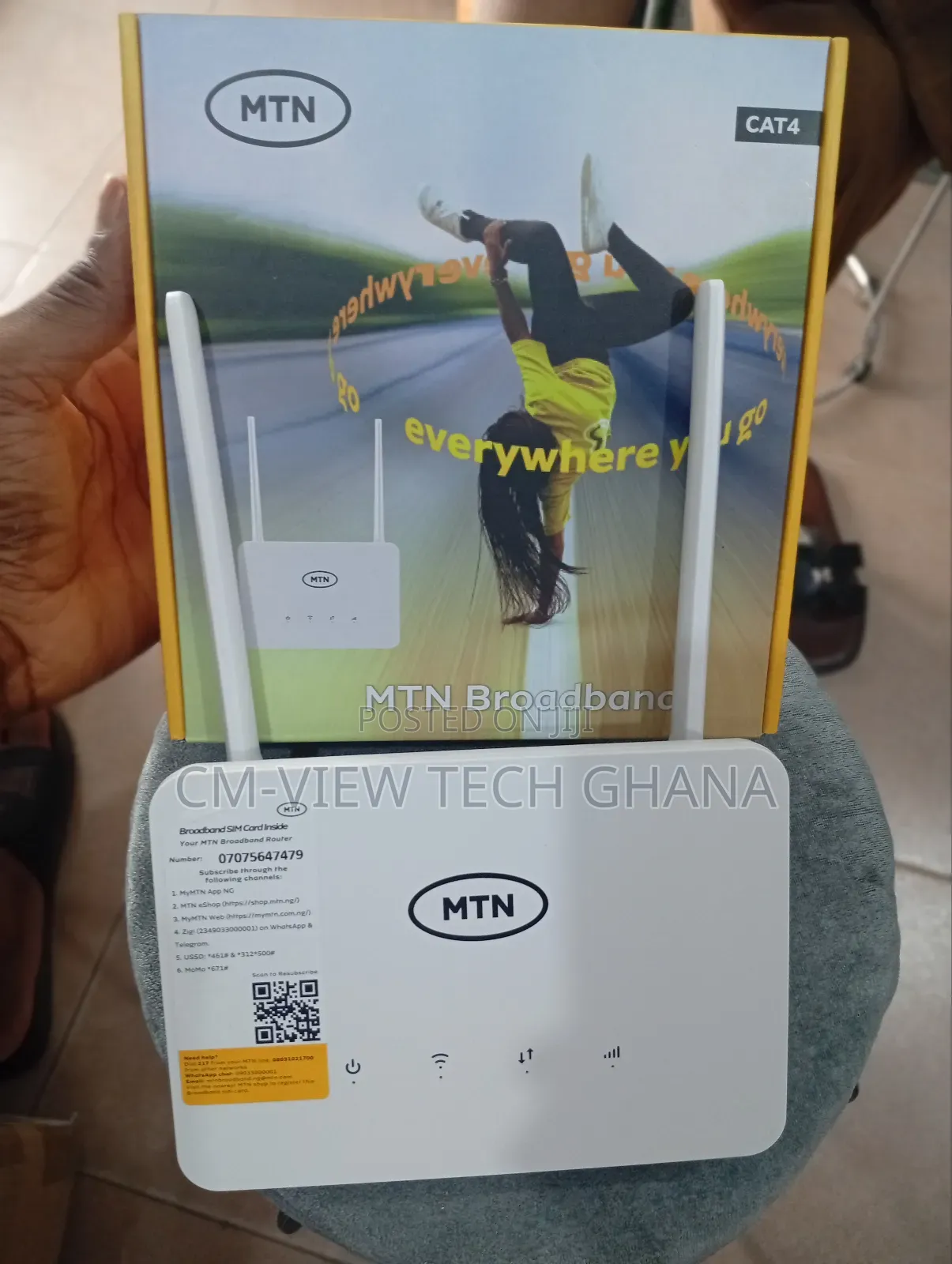 MTN Cat4 Universal Sim Router + Back Up Battery