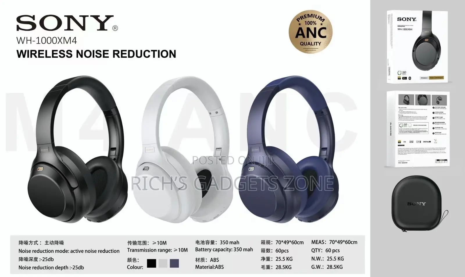 Sony Wh-1000xm4 Wireless Noise-Canceling Headphones
