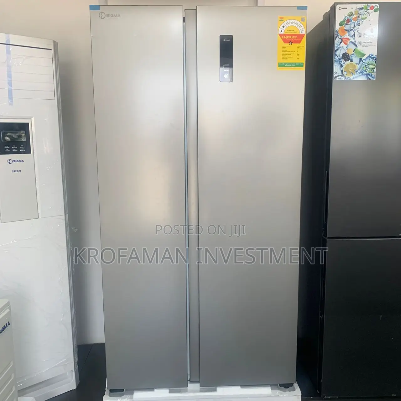 Sigma Side by Side Refrigerator 528litres SSBSF-A550w
