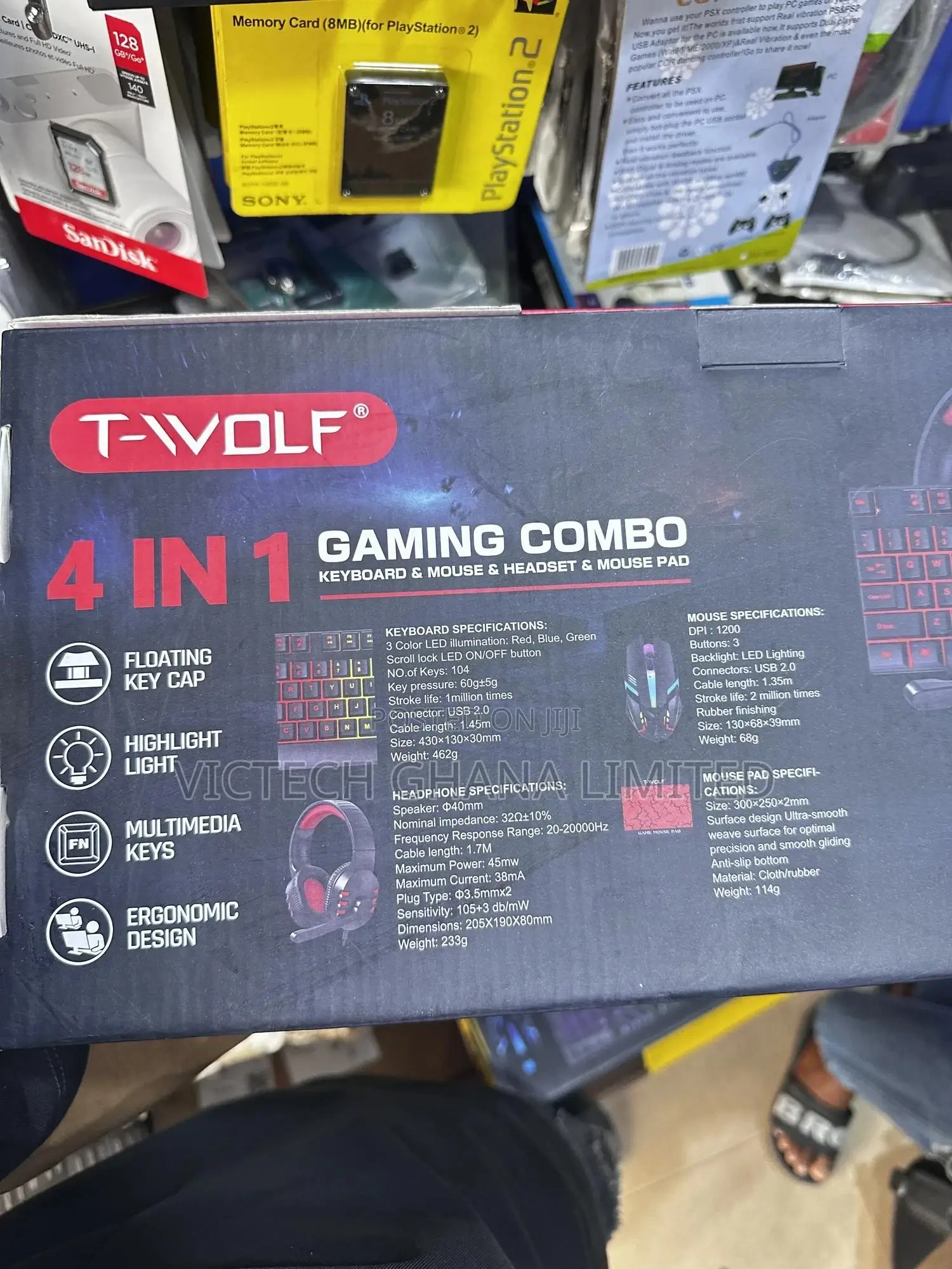 T-Wolf Tf800 4-in-1 Keyboard and Mouse Combo Set