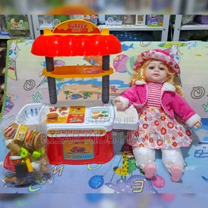 Cute Doll With Music and Hamburger Set 1to 6 Years