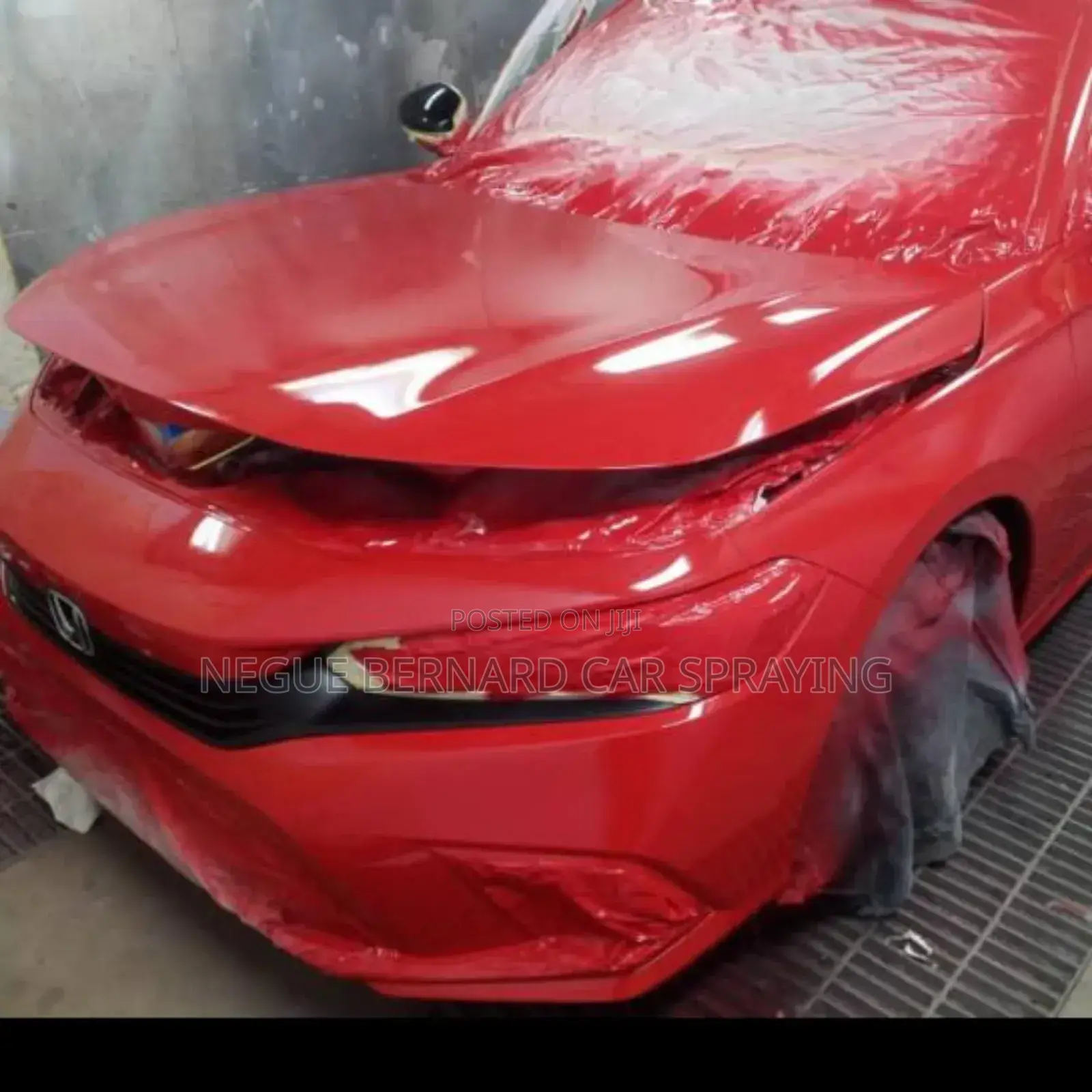 Mr. Bernard Oven Car Spraying With Original Paint Sikkens