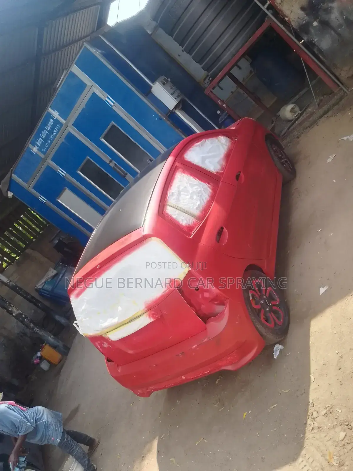 Mr. Bernard Oven Car Spraying With Original Paint Sikkens