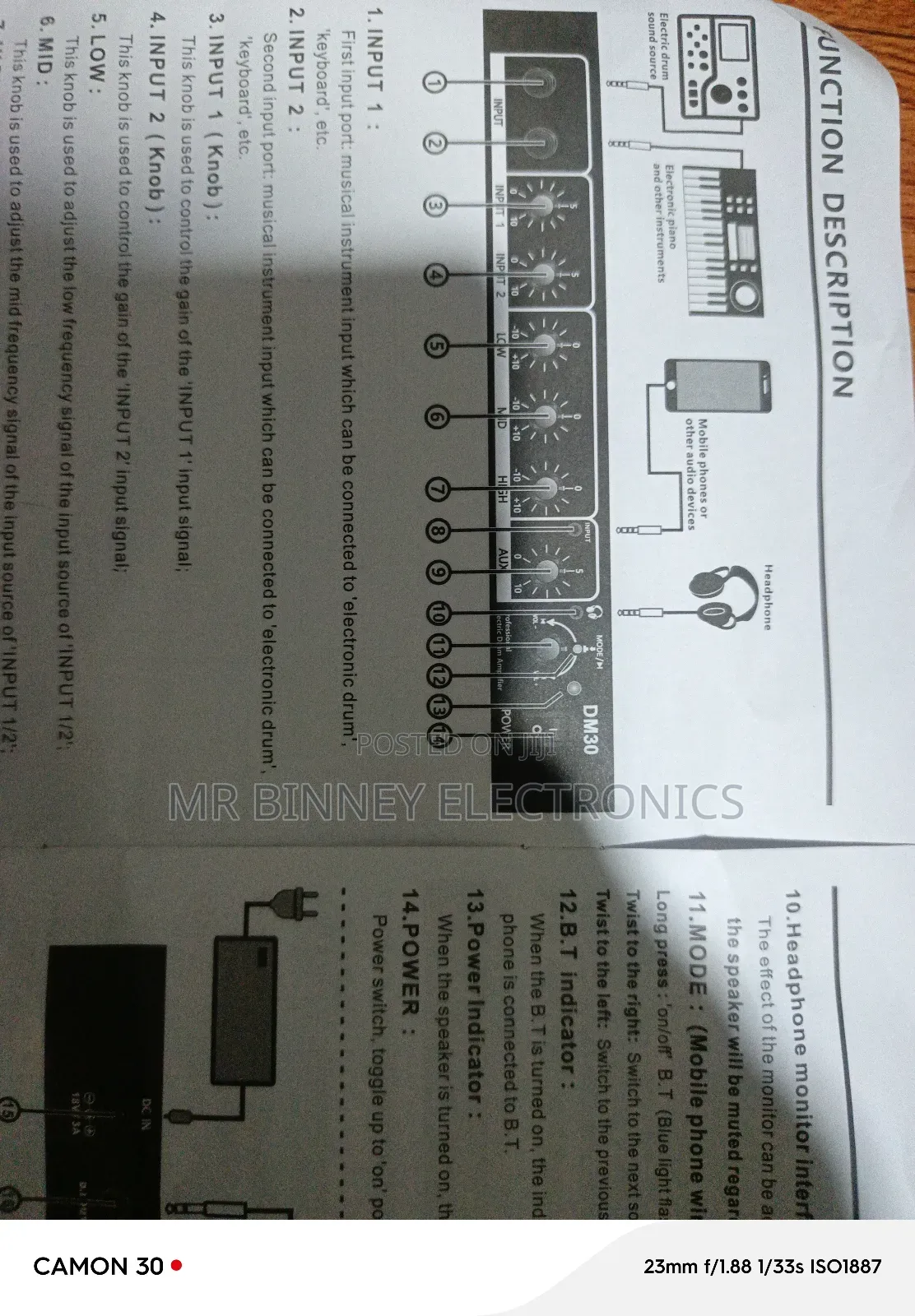 Original Combo, Kb Amplifier Dm30
