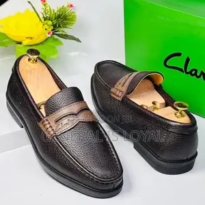 Clarks Men's Leather Loafers In Dark Brown
