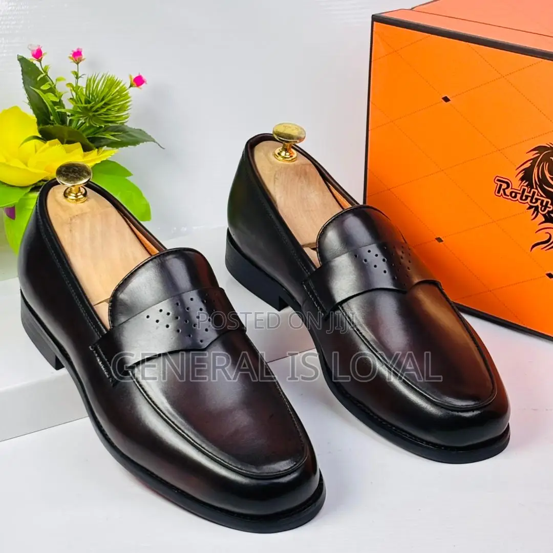Dark Coffee Robby Rosata  Leather Loafers