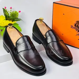 Dark Coffee Robby Rosata  Leather Loafers