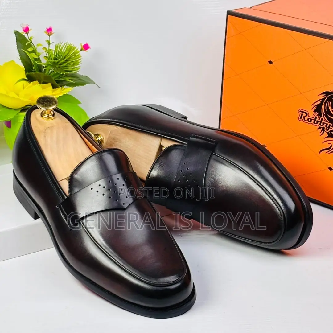 Dark Coffee Robby Rosata  Leather Loafers