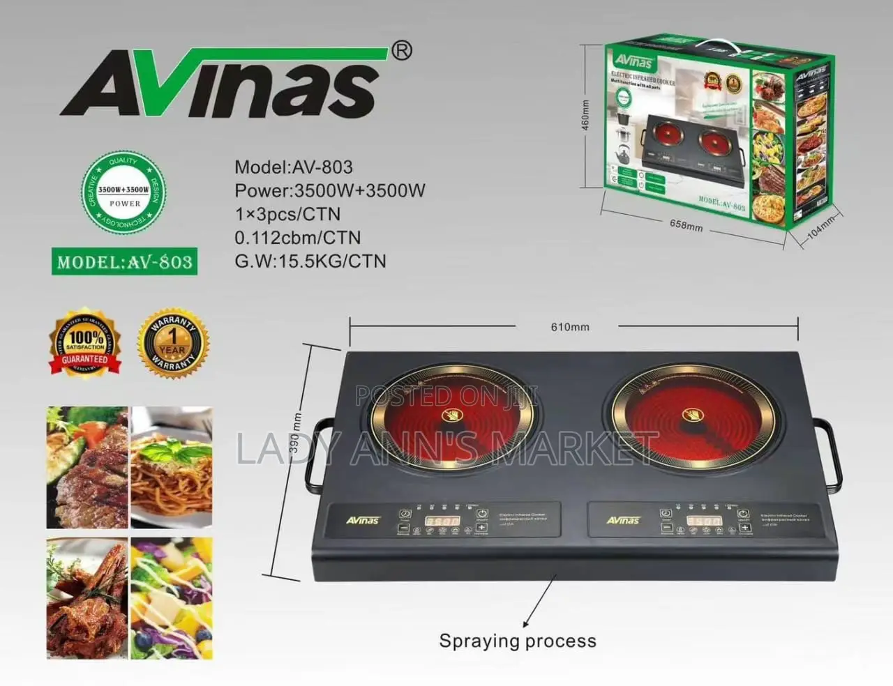 Avinas Double Hotplate