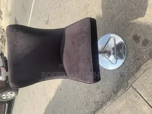 A Black Velvet Adjustable Height Swivel Bar Stool