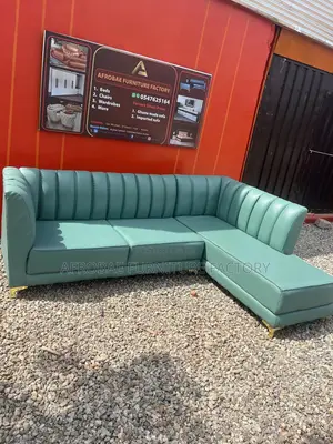 L Shaped Leather Sofa Chair (Delivery Before Payment)