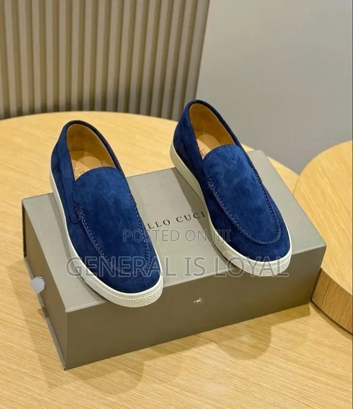 Brunello Cucinelli Black Suede Men’S Loafers.
