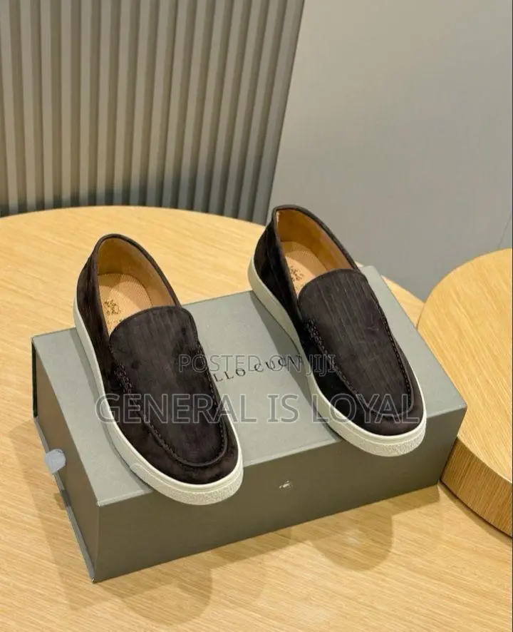 Brunello Cucinelli Black Suede Men’S Loafers.