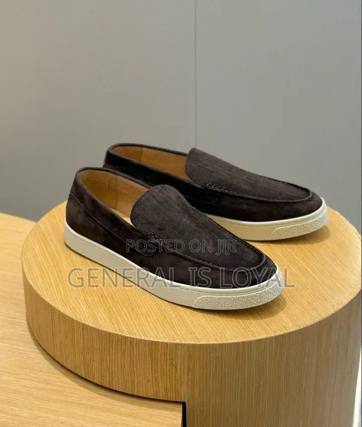 Brunello Cucinelli Black Suede Men’S Loafers.
