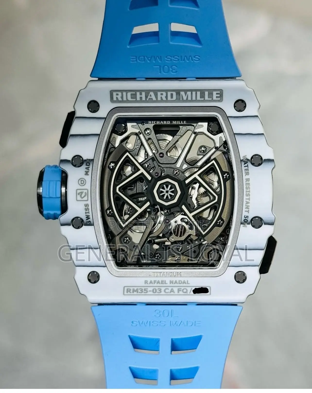 Richard Mille 2022 Rm 35-03 Rafa Nadal White Carbon / Quartz Tpt Watch
