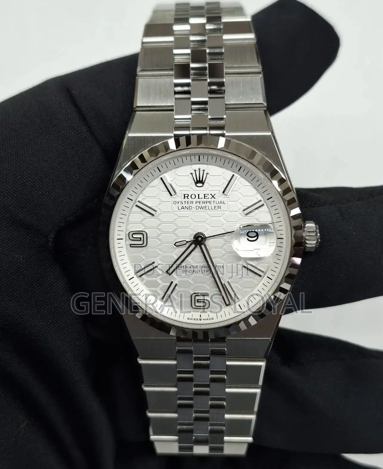 Rolex Oyster Perpetual Land-dweller 40mm Stainless Steel Watch.