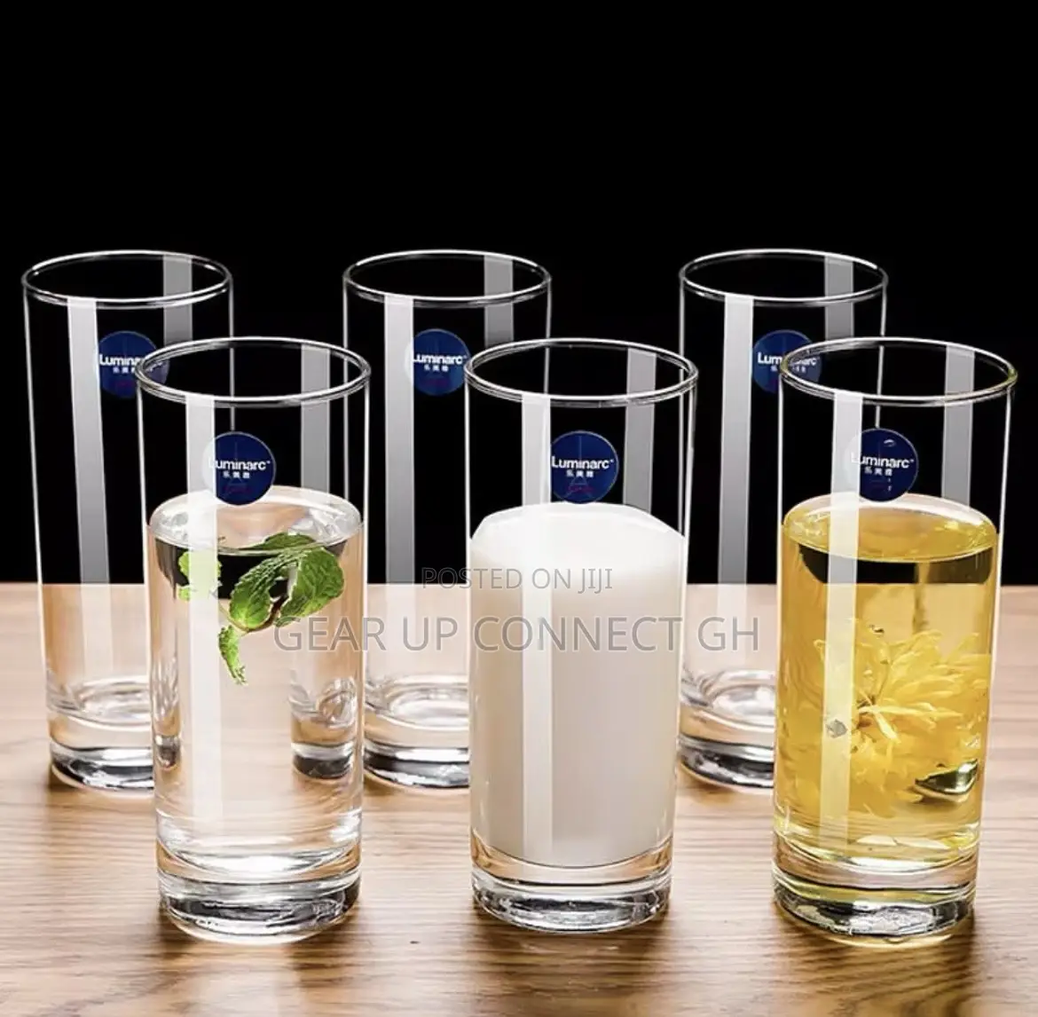 6 Pieces Collins Glass