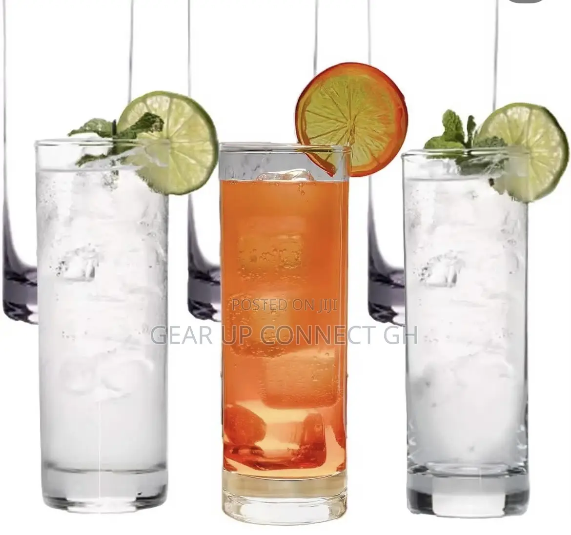 6 Pieces Collins Glass