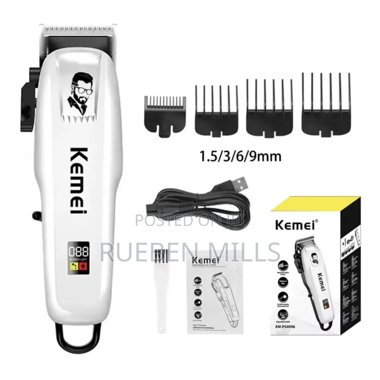 2200mah Large Capacity Li-Ion Battery Barbering Machine Hair Clipper