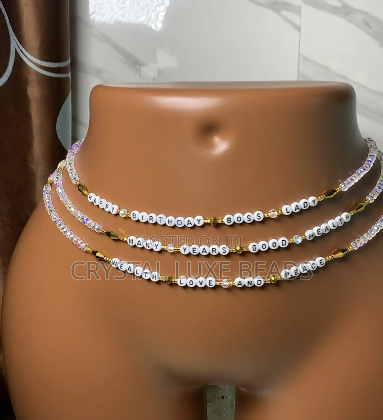Handmade Crystal Waist Beads (Customized) 200 for All the Set