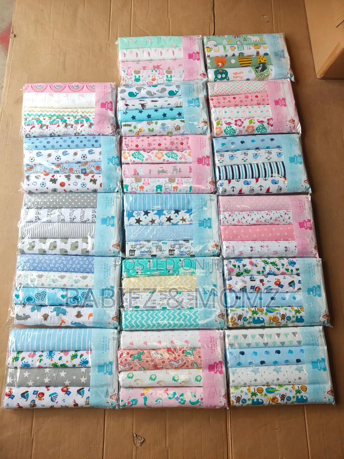 Multi-Pack Baby Swaddle/Receiving Blankets/Cot Sheets (2 Yards)