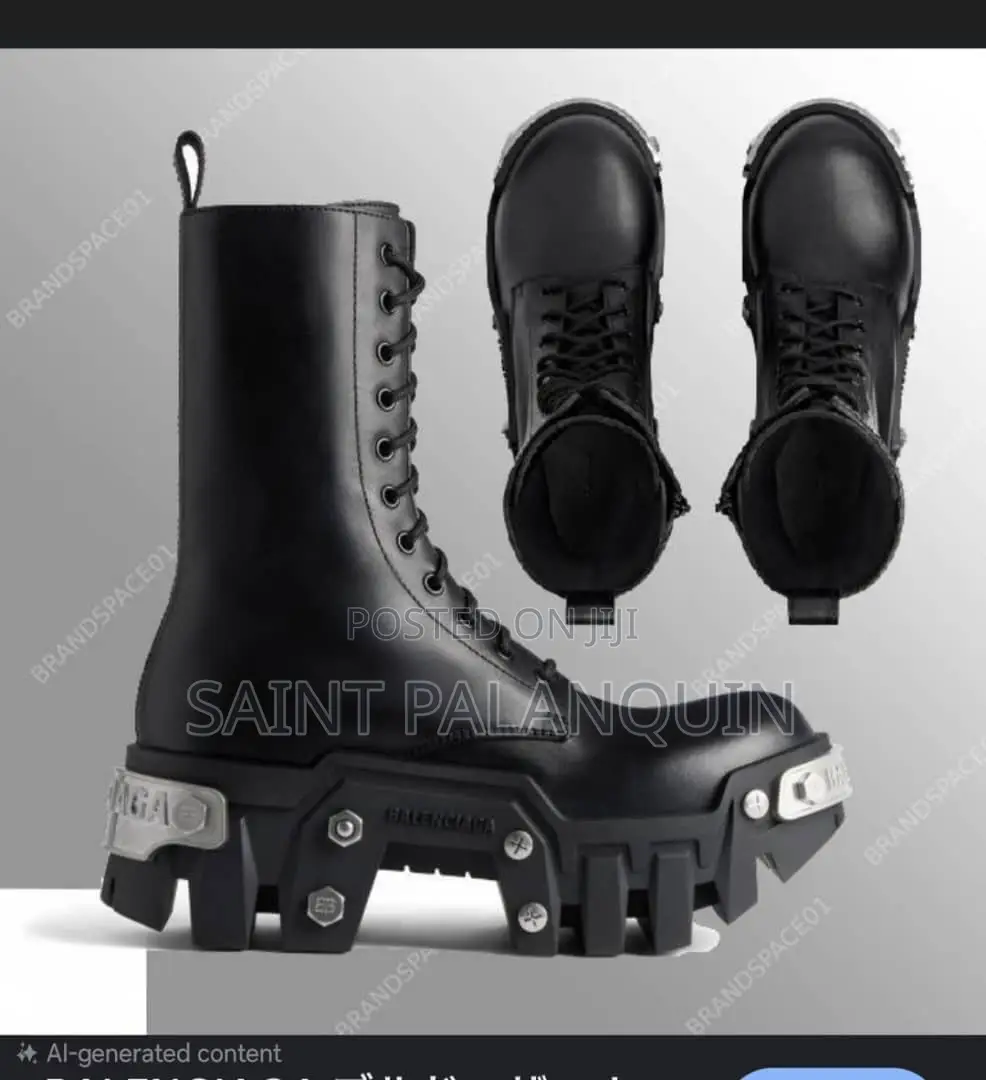 Balenciaga Bulldozer Lace-up Boots