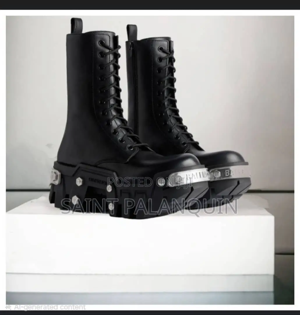 Balenciaga Bulldozer Lace-up Boots