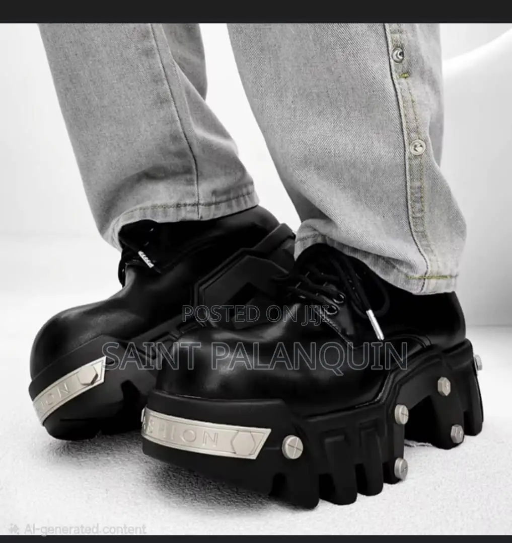 Balenciaga Bulldozer Black Calfskin Leather