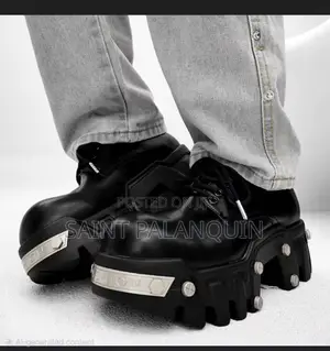 Balenciaga Bulldozer Black Calfskin Leather