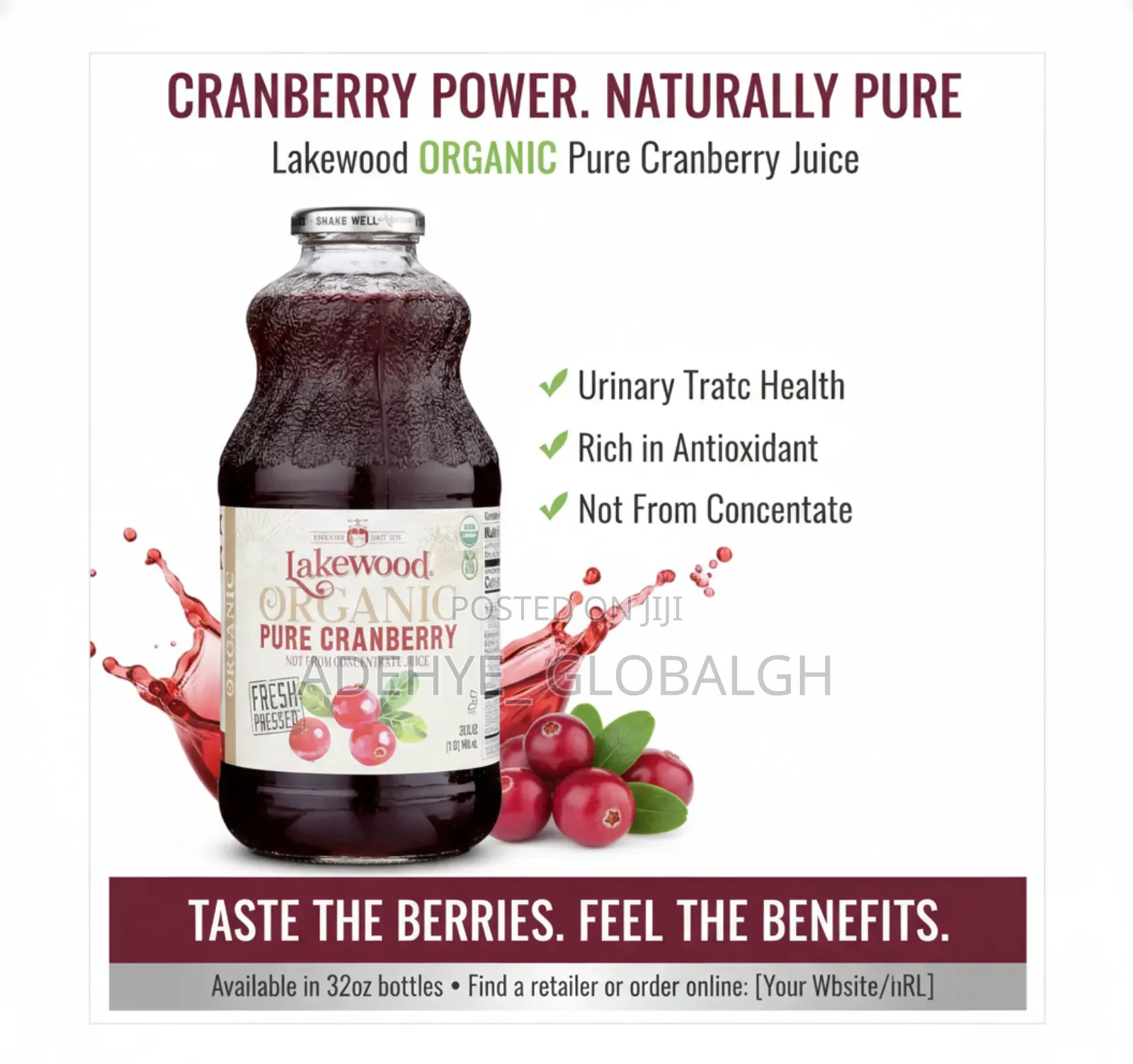 Lakewood Organic Cranberry Juice