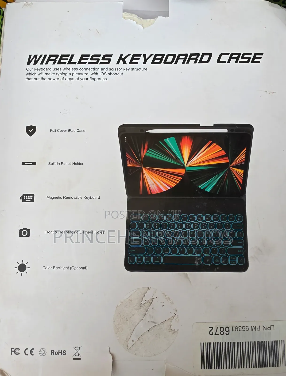 iPad Pro 12.9 3rd Gen to 6th Gen Keyboard Case With Backlit Keyboard