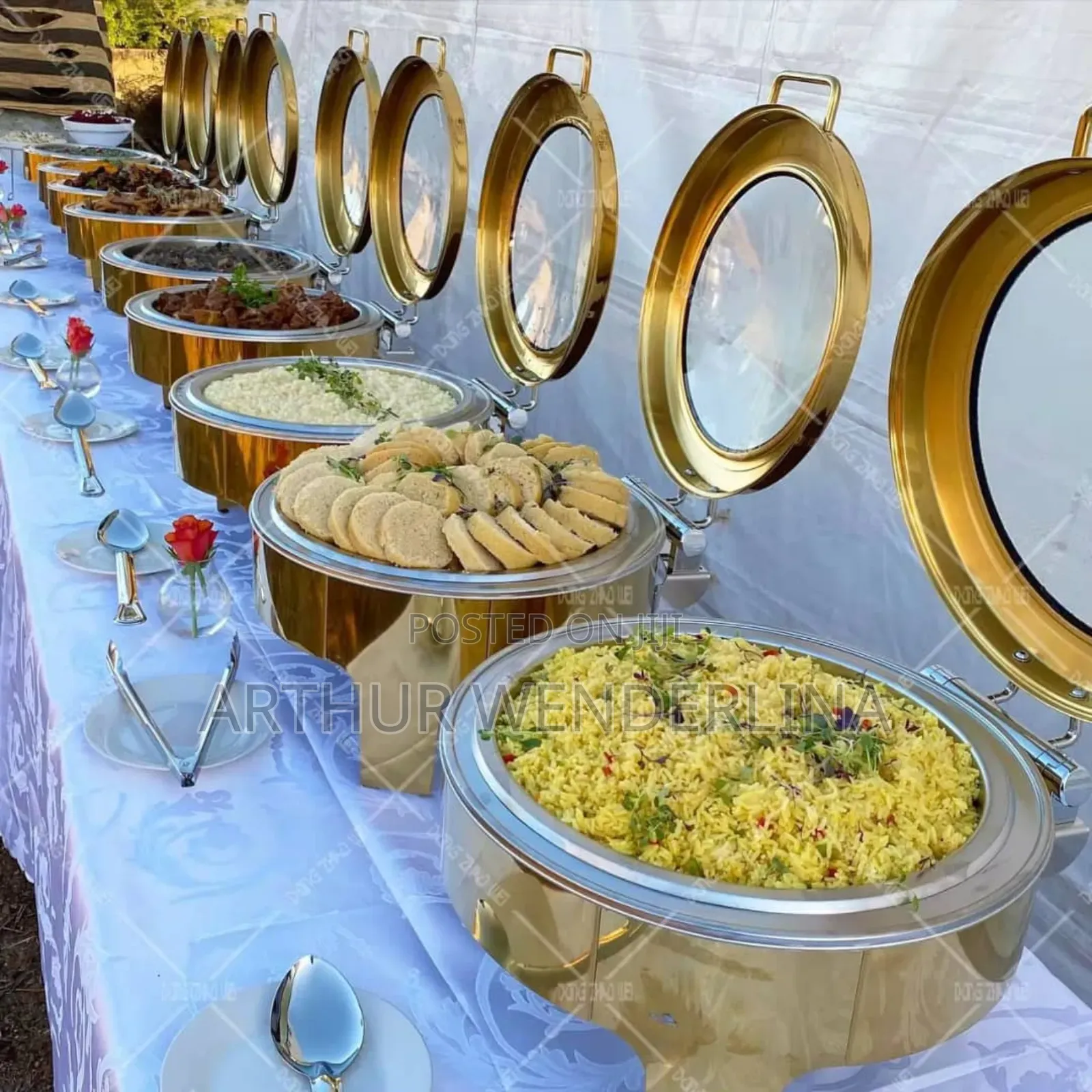 Silver And Gold Chaffing Dish