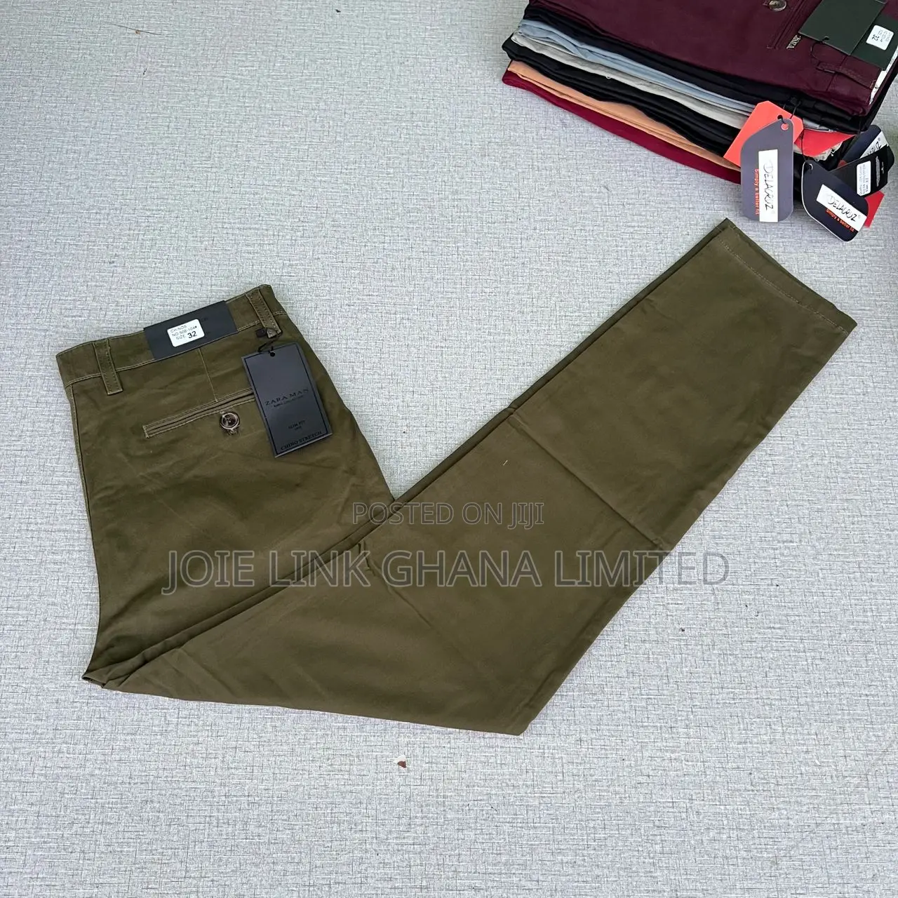 Delacruz Stretch Khaki Trousers Available Now