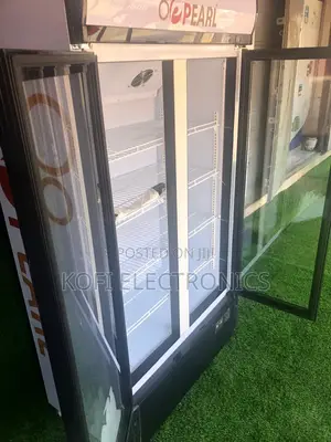 Pearl 436l Glass-Front Side-by-Side Fridge